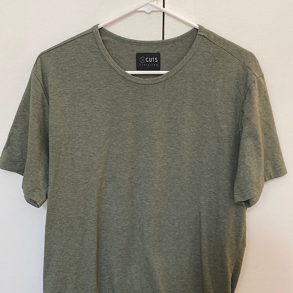 Cuts Army Green Tee